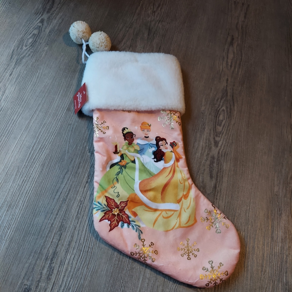 Disney Princess Tiana Belle Cinderella Christmas Stocking by St. Nicholas Square